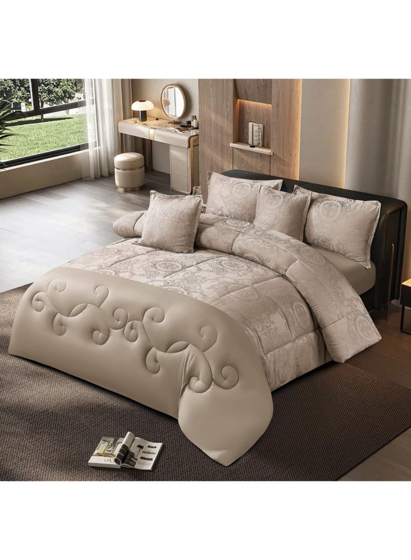 4-Piece Half Double Bedspread Set – Comforter 170×220 cm – Fitted Sheet 140×200+40 cm (Fits 140×200 cm Bed) – Soft Premium Microfiber